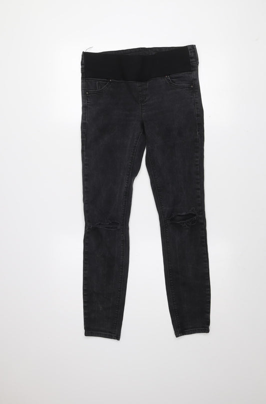 Topshop MOTO Black Maternity Skinny Jeans Women’s Size 8 L32