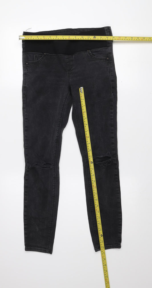 Topshop MOTO Black Maternity Skinny Jeans Women’s Size 8 L32