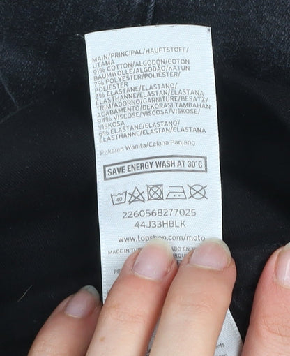 Topshop MOTO Black Maternity Skinny Jeans Women’s Size 8 L32