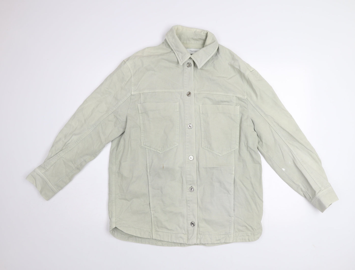 Zara Men's Green Cotton Corduroy Button Jacket XS