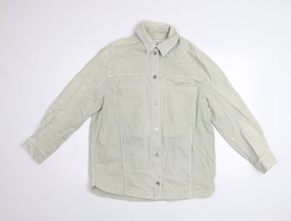 Zara Men's Green Cotton Corduroy Button Jacket XS