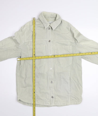 Zara Men's Green Cotton Corduroy Button Jacket XS