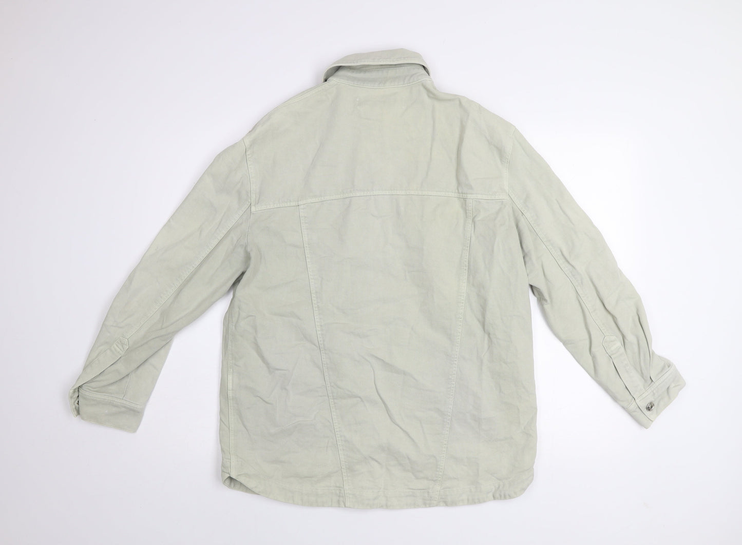 Zara Men's Green Cotton Corduroy Button Jacket XS