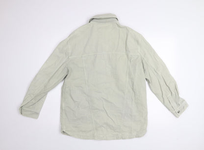 Zara Men's Green Cotton Corduroy Button Jacket XS