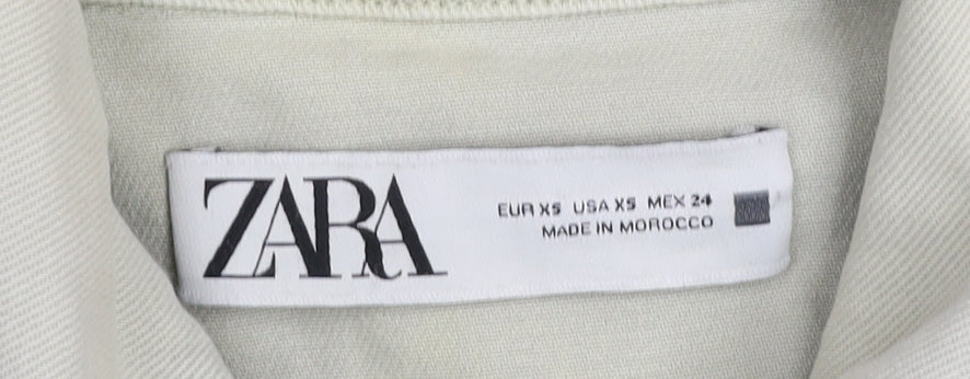 Zara Men's Green Cotton Corduroy Button Jacket XS