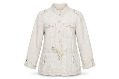 Womens UK Size S LOFT Beige Military Jacket