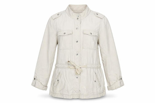 Womens UK Size S LOFT Beige Military Jacket
