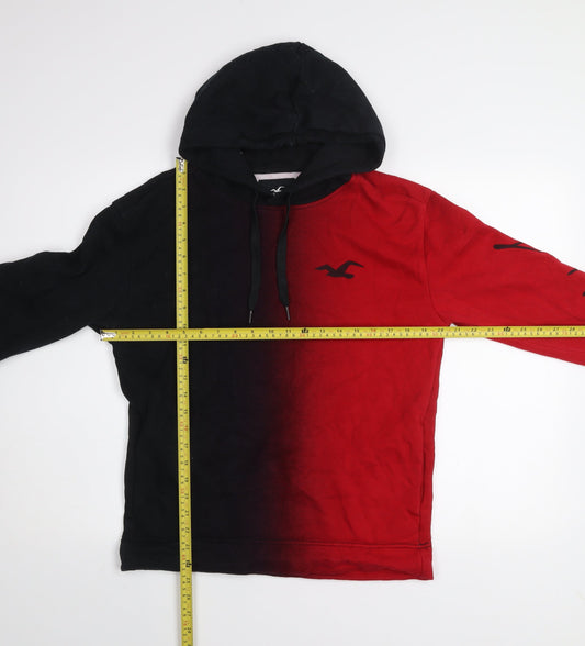 Hollister Women Red Black Ombre Pullover Hoodie Small