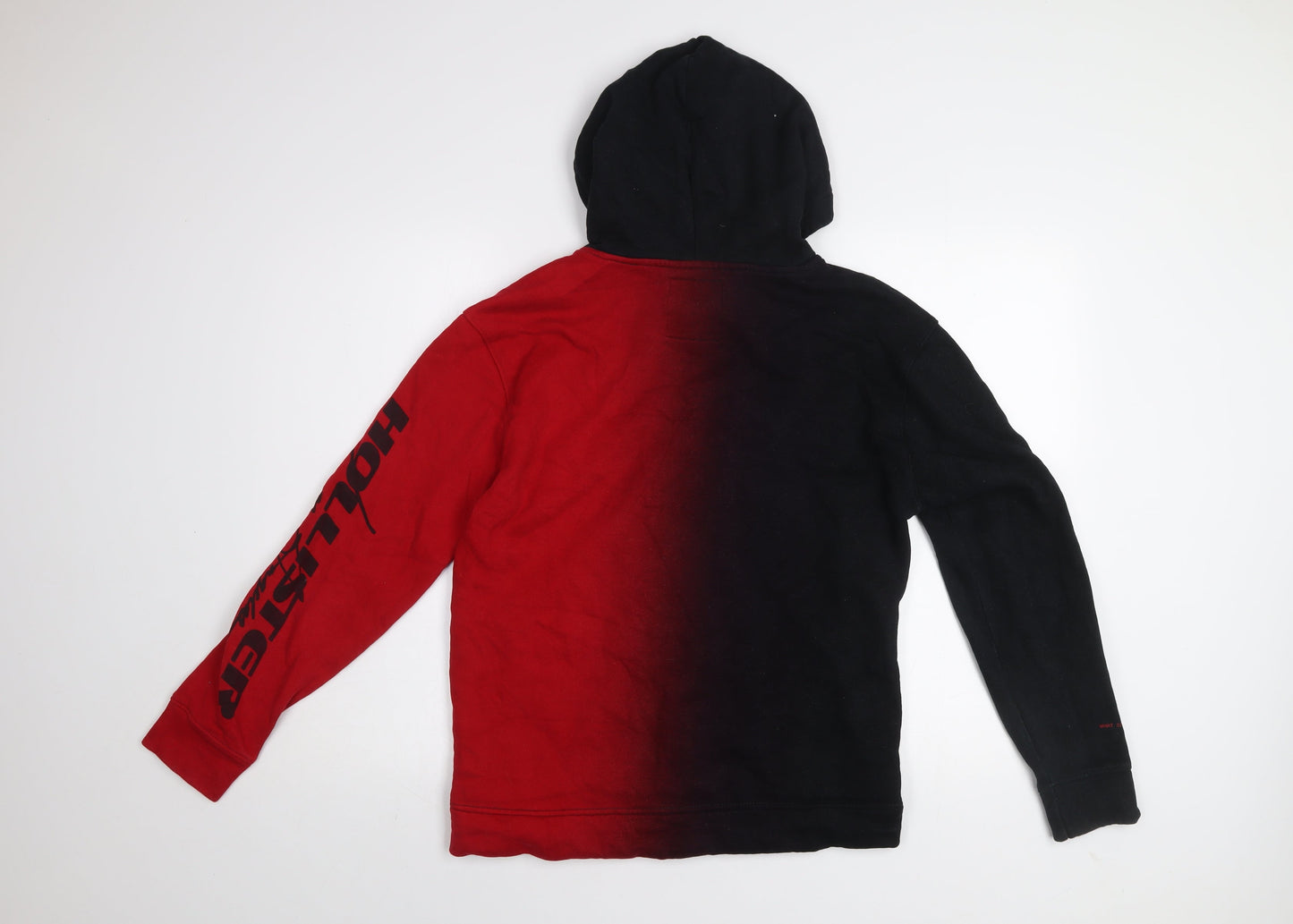 Hollister Women Red Black Ombre Pullover Hoodie Small