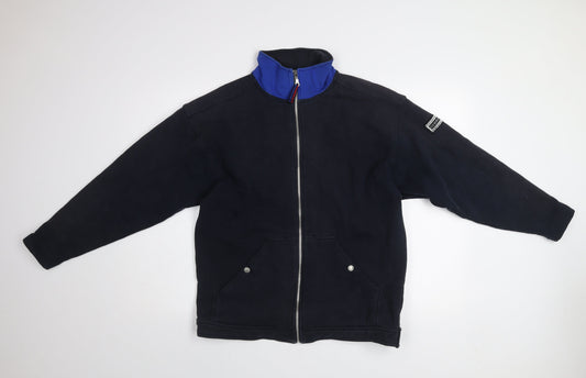 George Men’s Blue Mid-Length Cotton Blend Full Zip Casual Jacket M