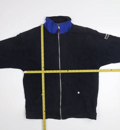 George Men’s Blue Mid-Length Cotton Blend Full Zip Casual Jacket M