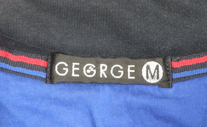 George Men’s Blue Mid-Length Cotton Blend Full Zip Casual Jacket M