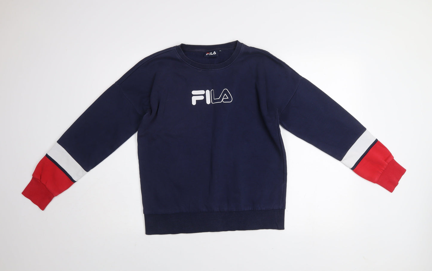 Mens UK Size M FILA Blue Pullover Sweatshirt