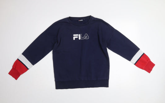 Mens UK Size M FILA Blue Pullover Sweatshirt