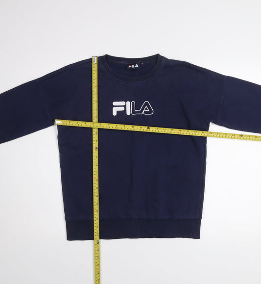 Mens UK Size M FILA Blue Pullover Sweatshirt