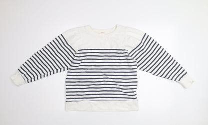 Womens UK Size M John Lewis & Partners White Pullover Sweatshirt