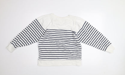 Womens UK Size M John Lewis & Partners White Pullover Sweatshirt