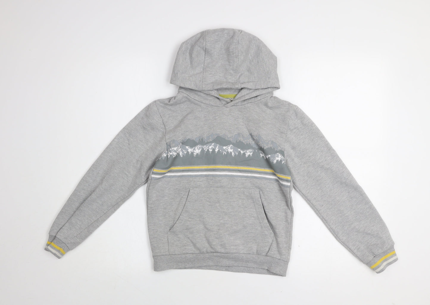 Mountain Warehouse Boys Grey Pullover Hoodie 9-10 Years Cotton Blend Graphic Print
