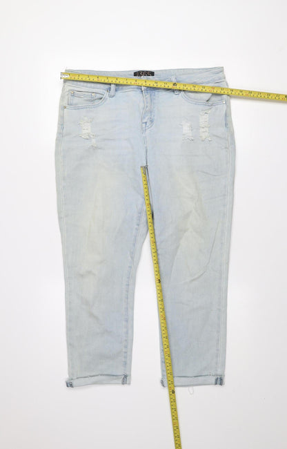 Denim 365 Women's Light Blue Distressed Skinny Jeans Size 12