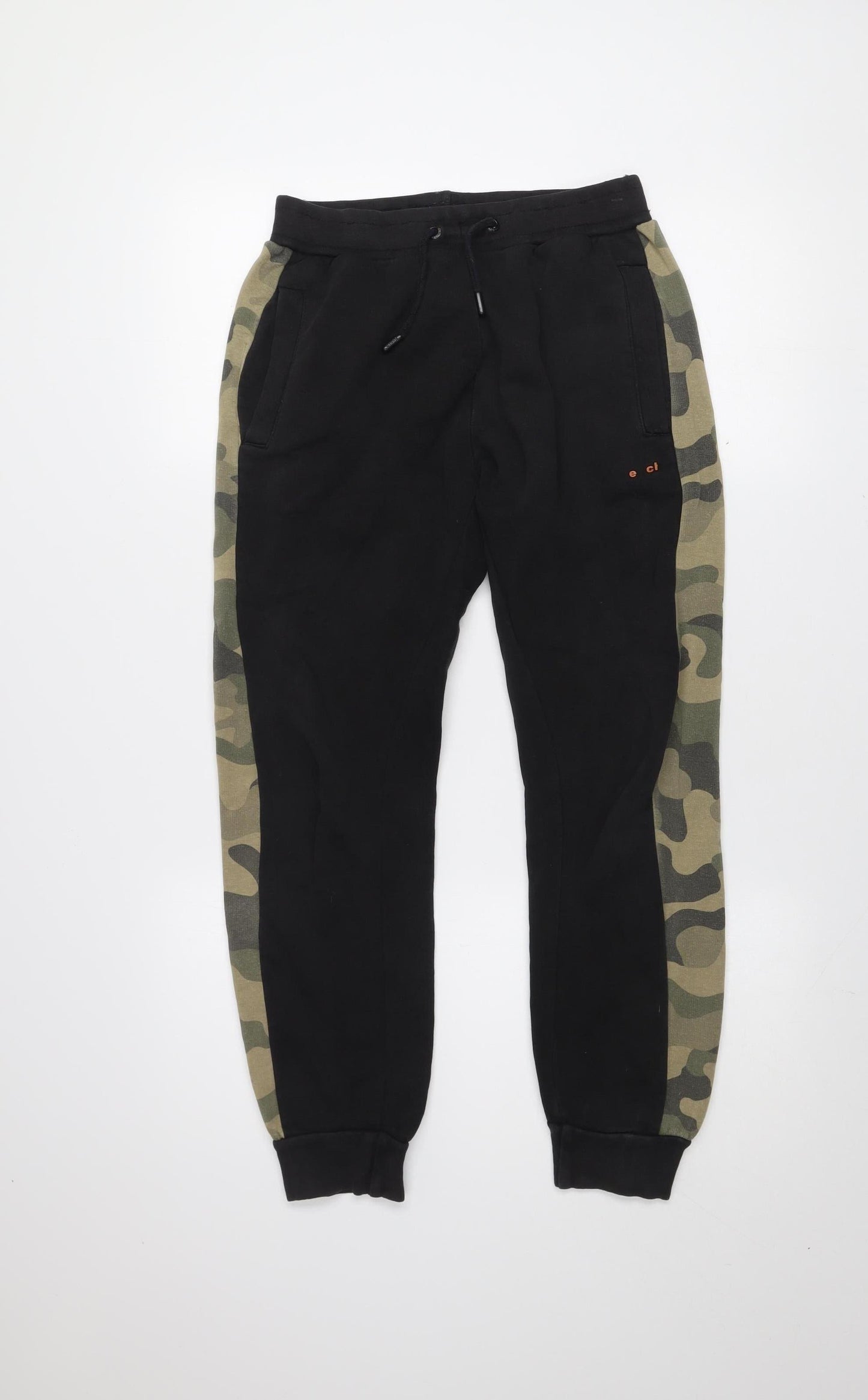 Bench Boys Black Camouflage Jogger Trousers 13-14 Years Regular Fit