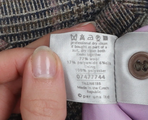 Marks and Spencer Per Una Women's Brown Check A-Line Wool Skirt Size 14R