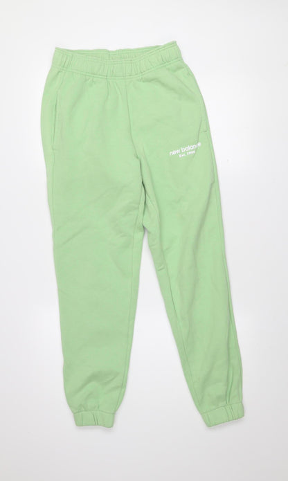 Womens UK Size XS New Balance Regular Fit Jogger Green Trousers
