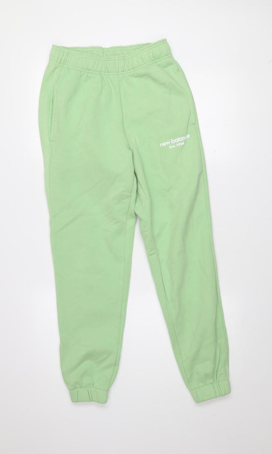 Womens UK Size XS New Balance Regular Fit Jogger Green Trousers