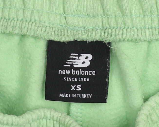 Womens UK Size XS New Balance Regular Fit Jogger Green Trousers