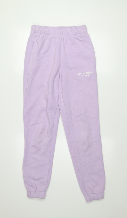 Womens UK Size XS New Balance Regular Fit Jogger Purple Trousers