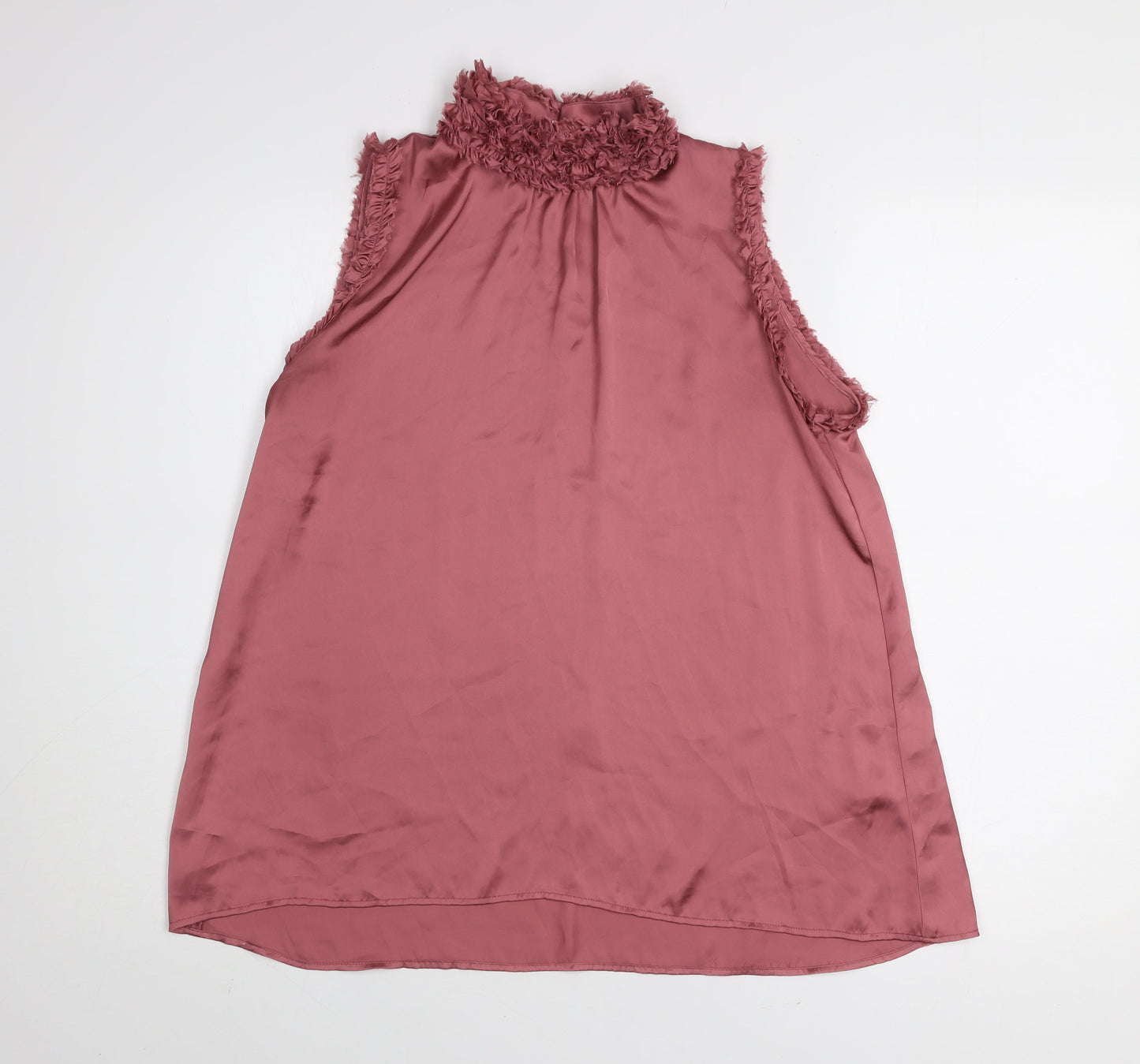Womens UK Size S Zara Pink Tunic Blouse