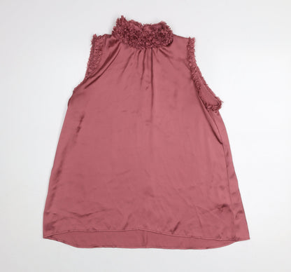 Womens UK Size S Zara Pink Tunic Blouse