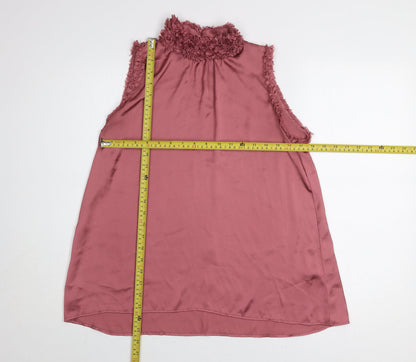 Womens UK Size S Zara Pink Tunic Blouse