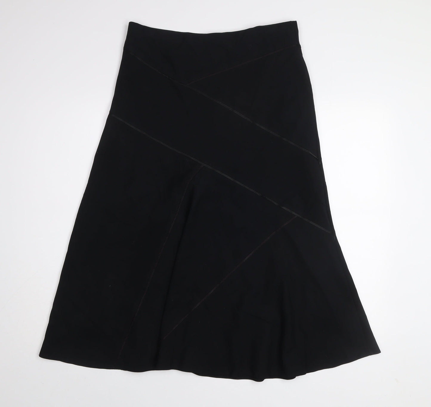 Marks and Spencer Women's Black Midi A-Line Skirt Size 12