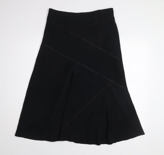 Marks and Spencer Women's Black Midi A-Line Skirt Size 12