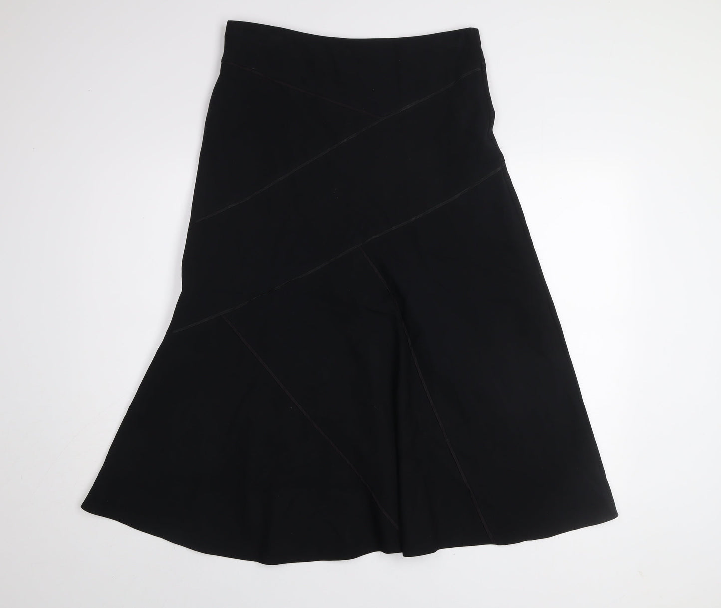 Marks and Spencer Women's Black Midi A-Line Skirt Size 12