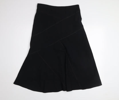 Marks and Spencer Women's Black Midi A-Line Skirt Size 12