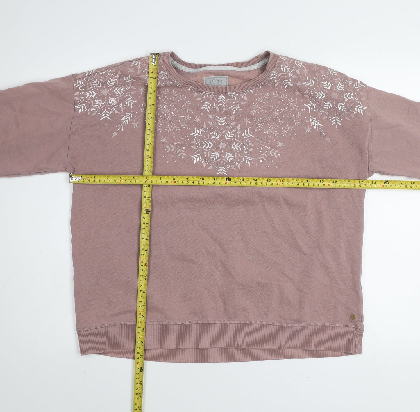 Womens UK Size M Fat Face Pink Pullover Sweatshirt