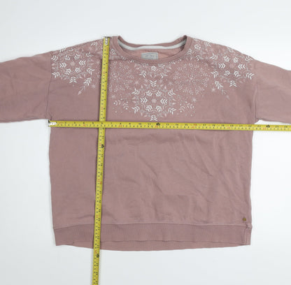 Womens UK Size M Fat Face Pink Pullover Sweatshirt