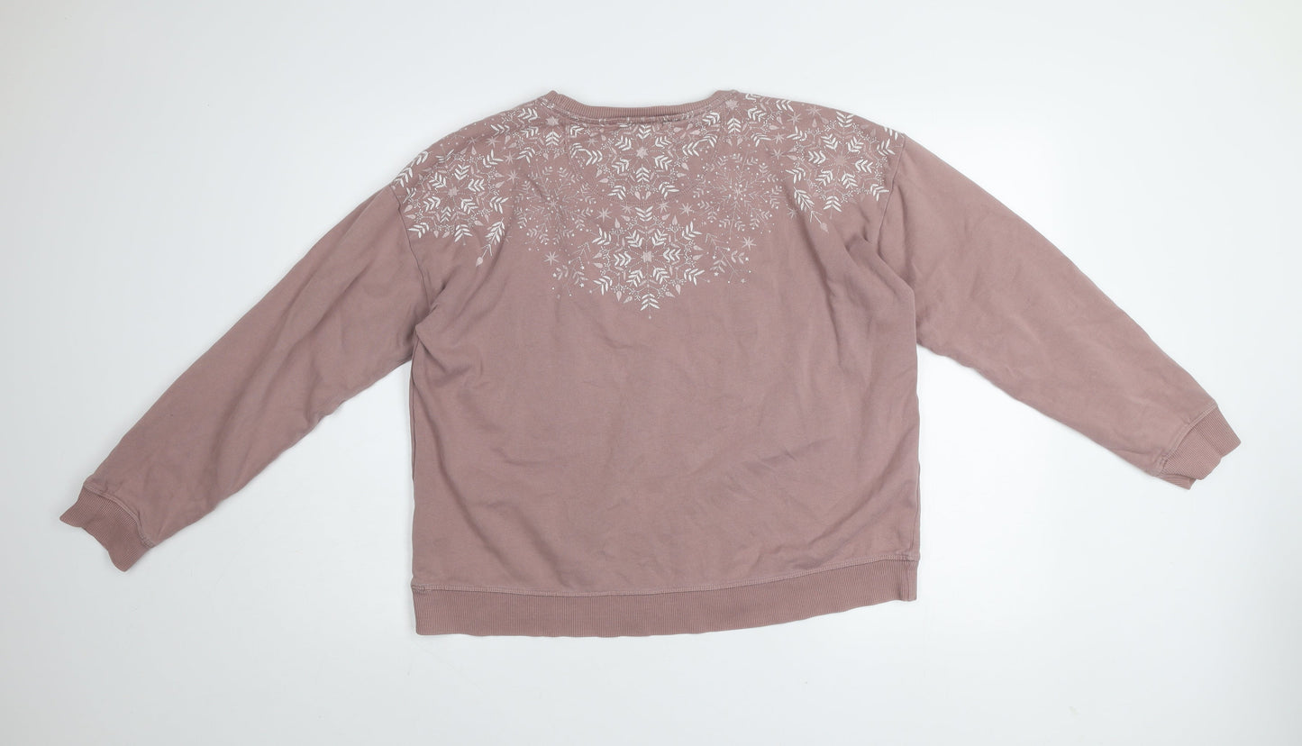 Womens UK Size M Fat Face Pink Pullover Sweatshirt