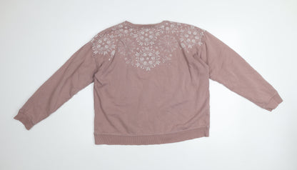 Womens UK Size M Fat Face Pink Pullover Sweatshirt