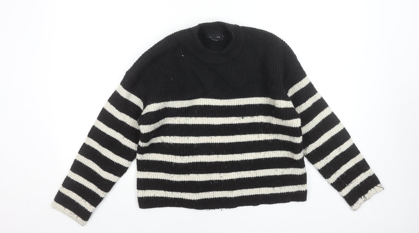 Womens UK Size M Monki Black Pullover Jumper