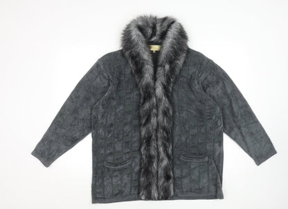 Womens UK Size M Frank Saul Grey Overcoat