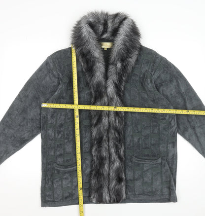 Womens UK Size M Frank Saul Grey Overcoat