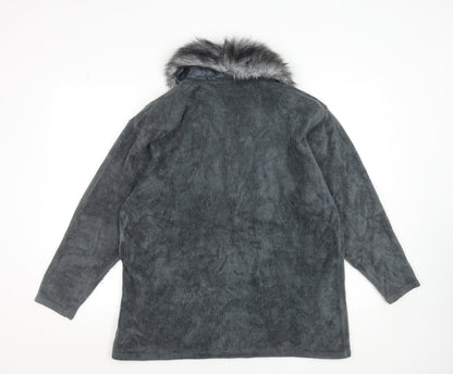 Womens UK Size M Frank Saul Grey Overcoat