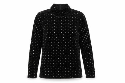 Womens UK Size XS Hallhuber Black Tunic Blouse