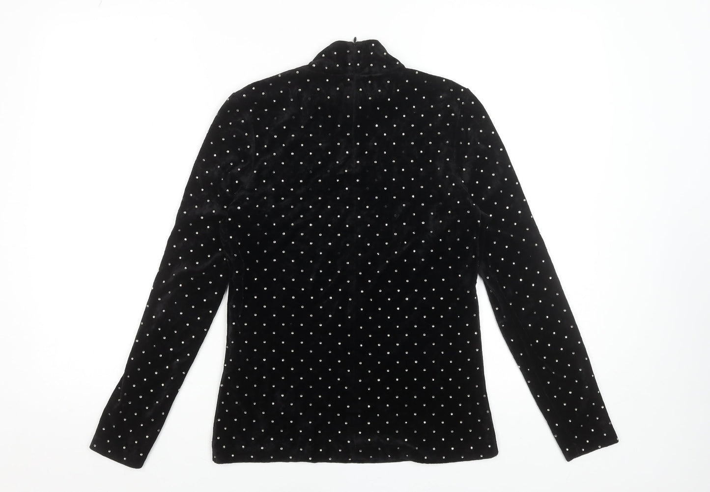 Womens UK Size XS Hallhuber Black Tunic Blouse