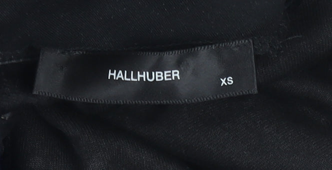 Womens UK Size XS Hallhuber Black Tunic Blouse