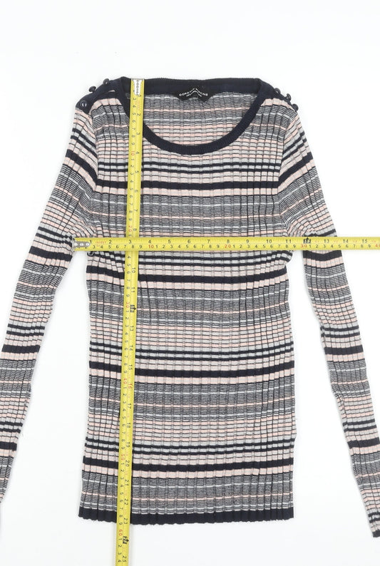 Dorothy Perkins Women’s Multicoloured Stripe Slim Fit Knit Jumper Size 12
