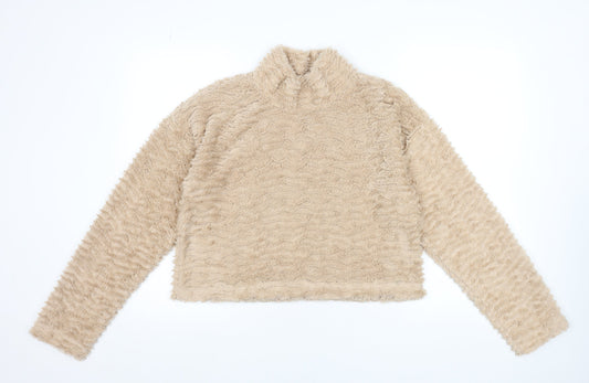 Womens UK Size M Noisy may Beige Pullover Sweatshirt