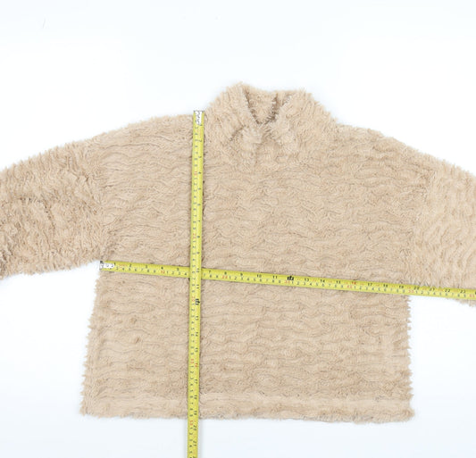 Womens UK Size M Noisy may Beige Pullover Sweatshirt